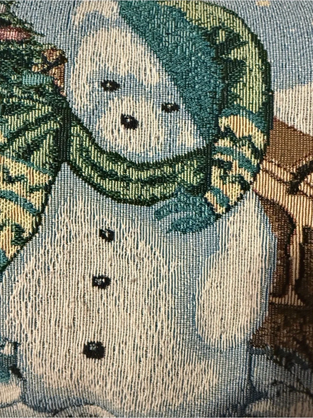 Vintage 1998 Priscilla Hillman designed Enesco Winter Bear themed Pillow